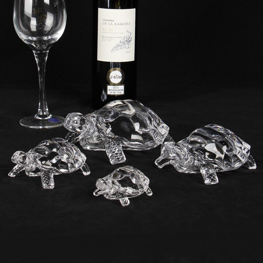 Landscaping High Quality Home Decoration Crystal Turtle Desktop Ornament Craft Gift Tortoise Statue