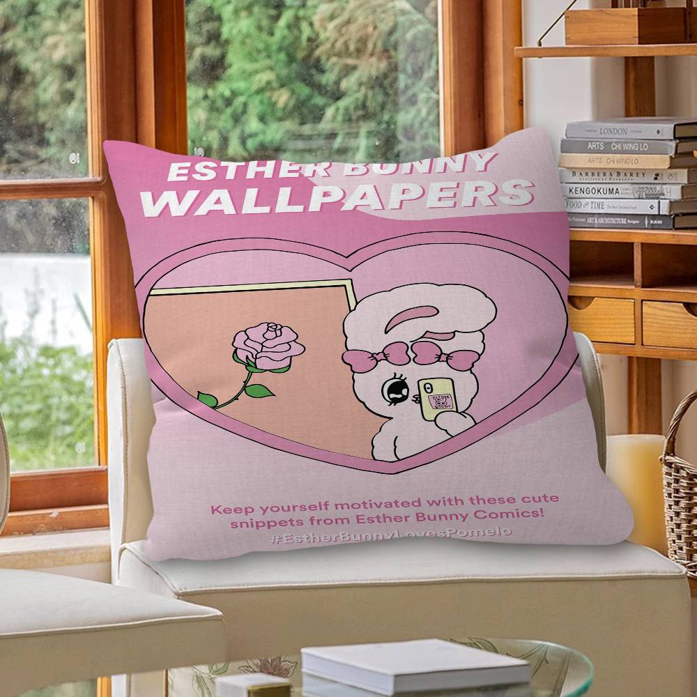 Cute E-Esther B-Bunny pillow cover sofa cushion cover home room decoration children gift