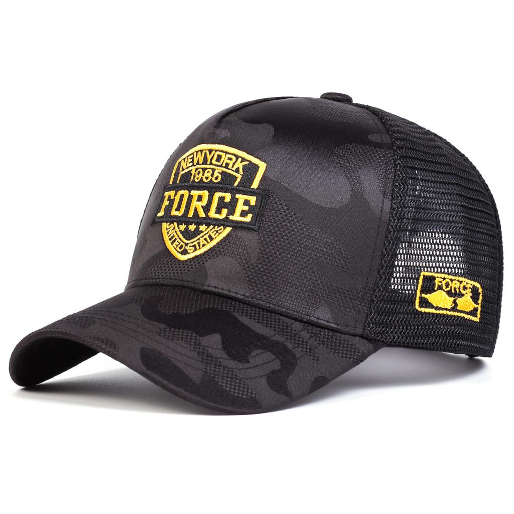 Unisex Force Embroidery Camouflage Baseball Caps Spring Autumn Outdoor Adjustable Casual Hats Sunscreen Hat