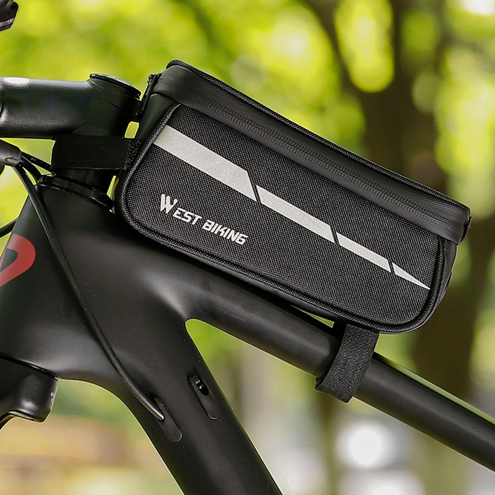 1л Сумка для велосипеда Светоотражающая сумка для велосипедной рамы Сумка с передней трубкой Сенсорный экран Сумка для мобильного телефона Велосипедная сумка Дорожная сумка