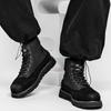Мужские ботинки на платформе, мотоциклетные ботинки, модная рабочая обувь, высокие ботинки в корейском стиле, локомотив, ботильоны, осень-зима
