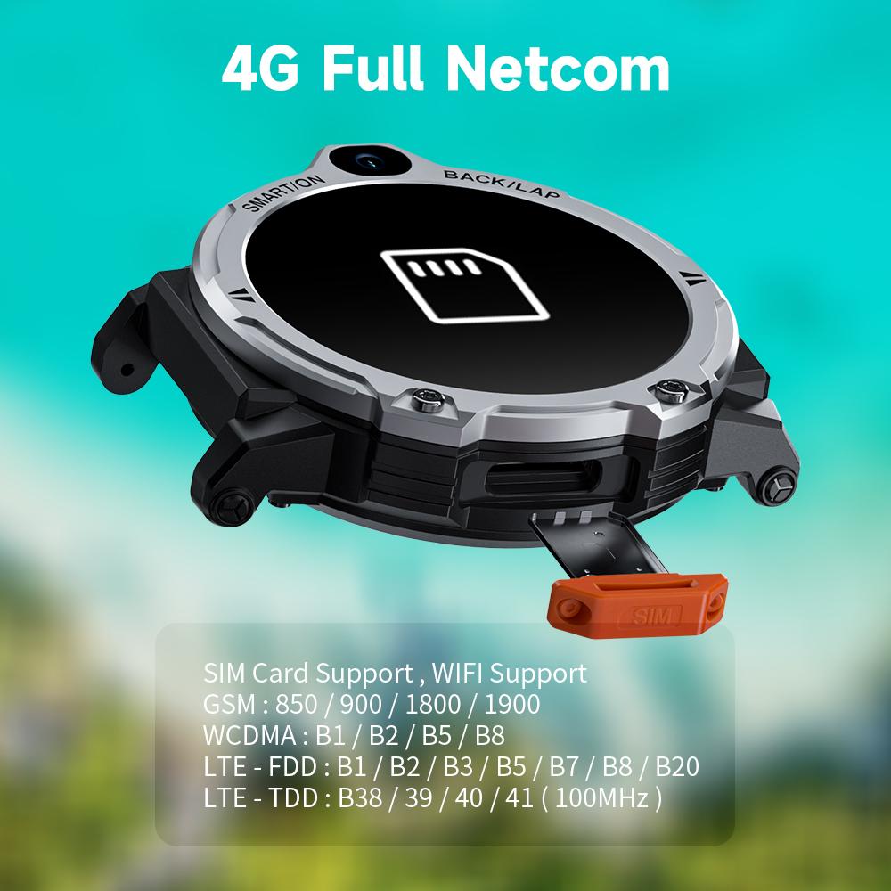 LOKMAT APPLLP 6 PRO Android 4G Смарт-часы-телефон Полный круглый сенсорный экран Двойная камера GPS Wi-Fi Вызов Wacth Монитор сердечного ритма