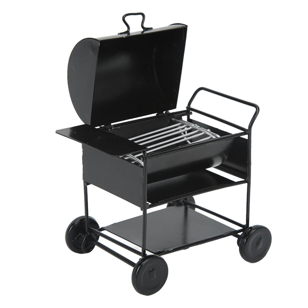 1 12 Кукольный домик Миниатюрный гриль для барбекю Мини-модель гриля для барбекю Модель духовки Украшение для радиоуправляемой машины Модель тележки для барбекю