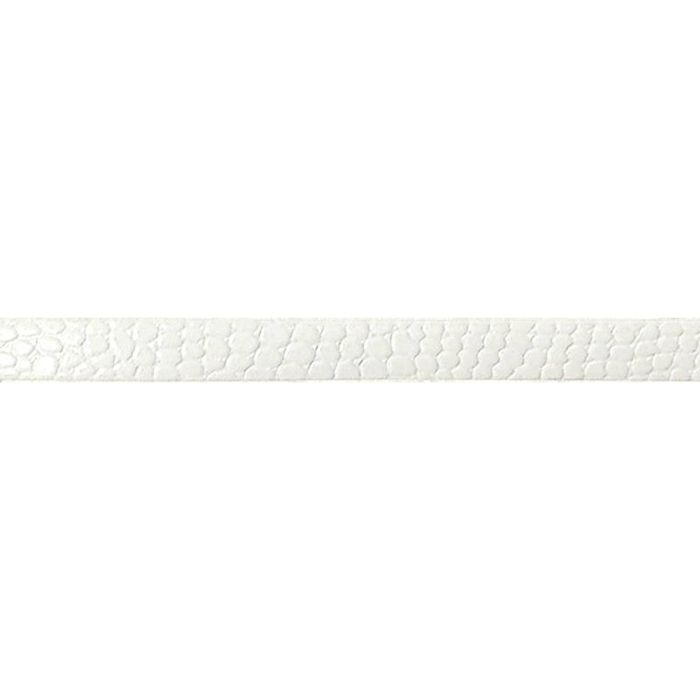 MégaCréa - Bracelet 6 mm Style croco Blanc
