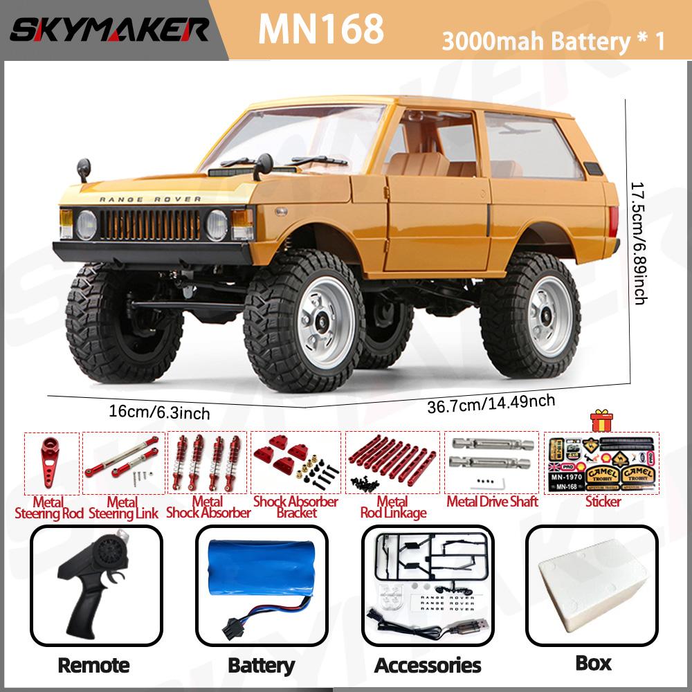 MN Model MN168 1/12 RC Внедорожный Автомобиль-Кроулер 2.4G 4WD Масштабный RTR Внедорожный Грузовик для Лазания С Мотором 280 RC Грузовик Металлические Детали Игрушки Подарок