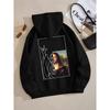 Mona Lisa Told You I Love You Hoodie Women's Loose Autumn Hoody Simple Fleece Sweatshirt Street Crewneck Pullover Tops Women