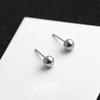 Luxury Gold Color Stainless Steel Classic Jewelry Women Ear Stud Earrings Small Ball Stud Earrings