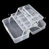 Three Layer Clear Plastic Arts and Crafts Storage Box Sewing Storage Box, Folding Toolbox, Miscellaneous Art Storage Box