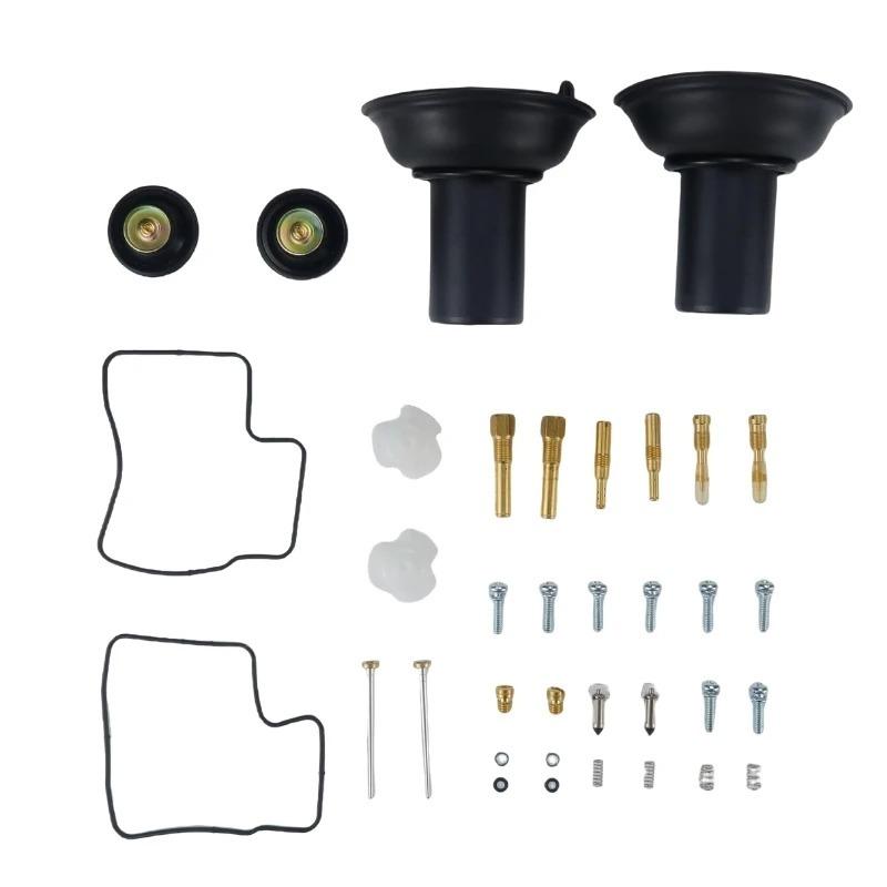 2SET Motorcycle Carburetor Repair Kit Plunger Float Diaphragm For Yamaha Virago XV535 XV 535 1990-2001