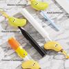 2Pcs Fun Banana-Shaped Toothbrush Cover Compact Portable Toothbrush Protective Cover with Toothpaste Dispenser Travel Case