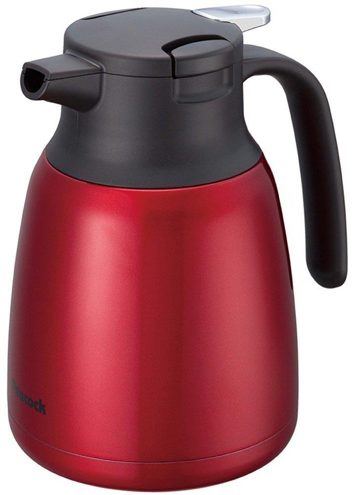 Термопот Peacock Термос Настольный горшок Горшок Нержавеющая сталь Теплоизоляция Холодоизоляция Красный 1.0L AHR-100-R