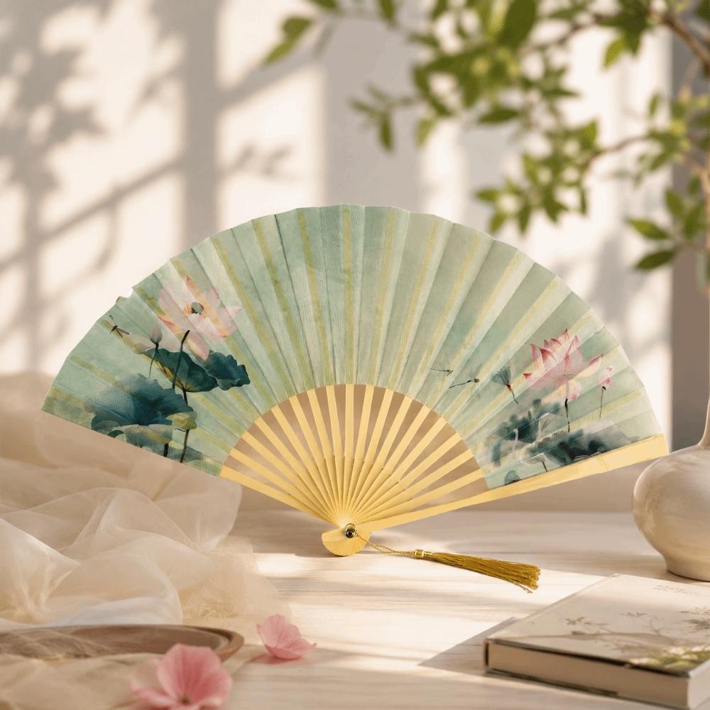 Chinese Style Hand Fan Collapsible Dance Fan Portable Folding Handheld Fan Party