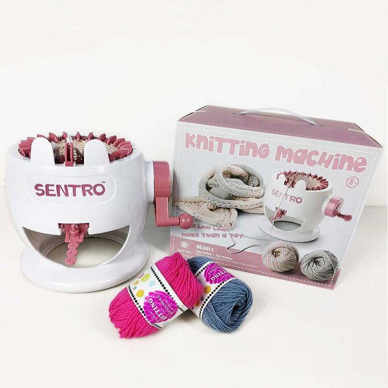 Children DIY Handheld Knitting Toy Wool Machine 48 Needles Round Barrel Craft Kit For Kids Knitting Fun And Creativity Great Gift For Beginners