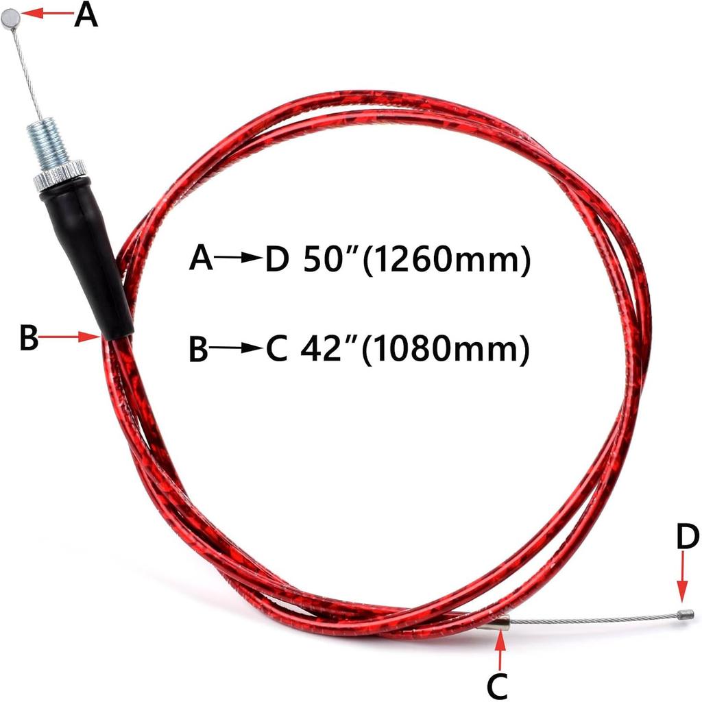 7/8" 22Mm Twist Throttle Accelerator Soft Rubble Handle Grip Cable Kit For 50Cc 90Cc 110Cc 125Cc 4-Stroke SSR Coolster Apollo CRF50 Roketa
