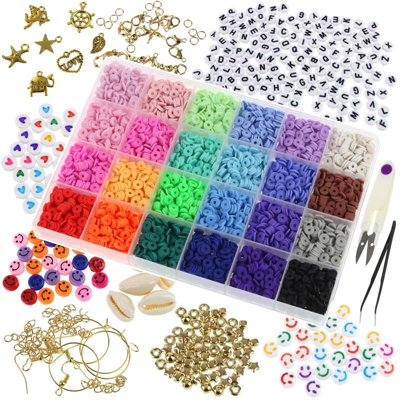 Beads Set for Making Bracelets, Earrings, Charms, Letters