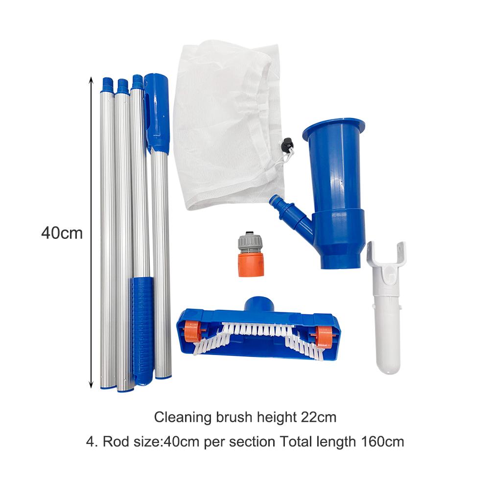 Swimming Pool Vacuum Cleaner Cleaning Disinfect Tool Set Suction Head Clean Pool Bottoms Net Filter Outdoor Pool Vacuum Cleaner