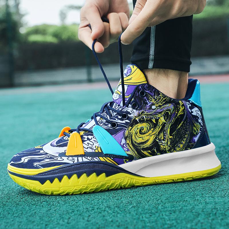 Модные мужские баскетбольные кроссовки с амортизацией, дышащие, для тренировок спортсменов, легкая спортивная обувь, повседневная обувь, кроссовки с индивидуальным дизайном