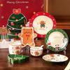 Modern Style Cute Ceramic Plates High End Cartoon Anime Exquisite Dining Plates Christmas Gifts Household Tableware