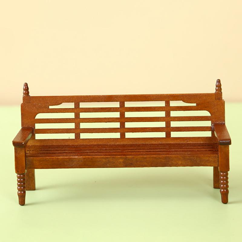Кукольный домик Мультяшные украшения для скамейки Реквизиты для кукольного домика Мини Деревянные украшения для скамеек