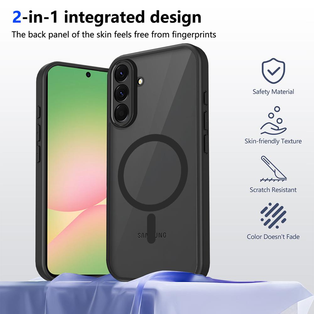 KEYSION Магнитный чехол для телефона Samsung A56 5G A36 A26 Силикон+ПК Матовый Полупрозрачный Прозрачный Противоударный Чехол для Galaxy A16 4G 5G