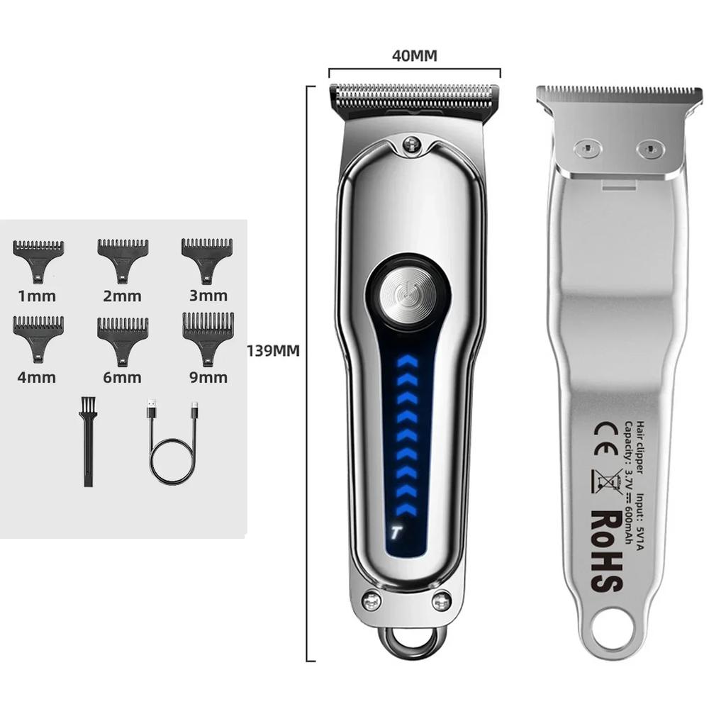 Электрическая парикмахерская бритвенная головка толкатель электрическая машинка для стрижки волос точная USB-зарядка триммер для волос для мужчин бытовая техника