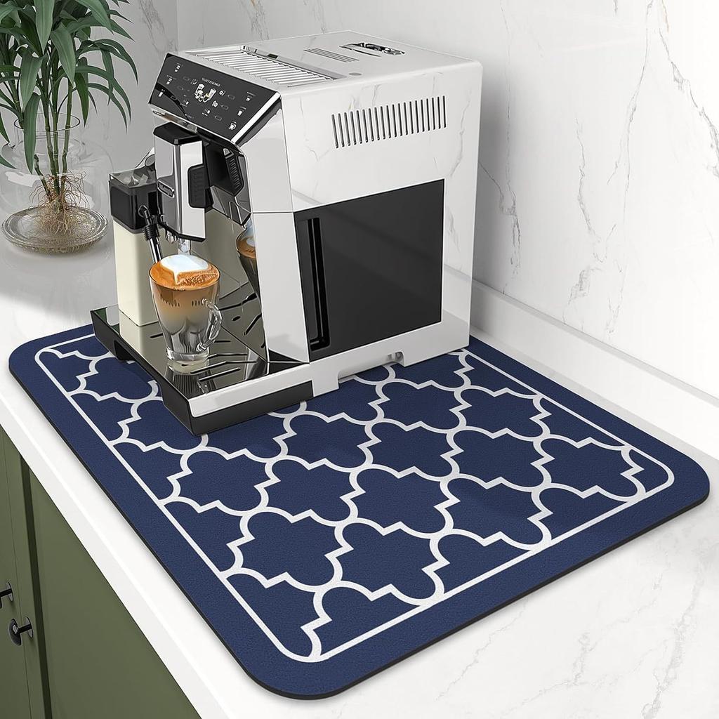 Quick-Dry Absorbent Coaster & Drain Pad for Kitchen Countertops