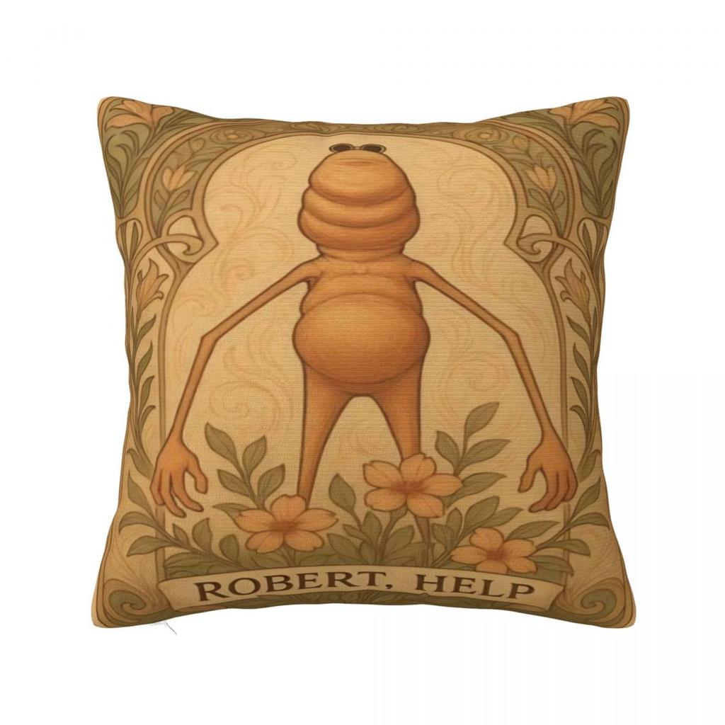 Marcus The Worm Meme Square Pillow Cases Love Robert Cushion Cover Awesome Decorative Pillowcase for Living Room x