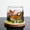 Вращающийся бокал для виски Guochao с изображением карпа и лотоса