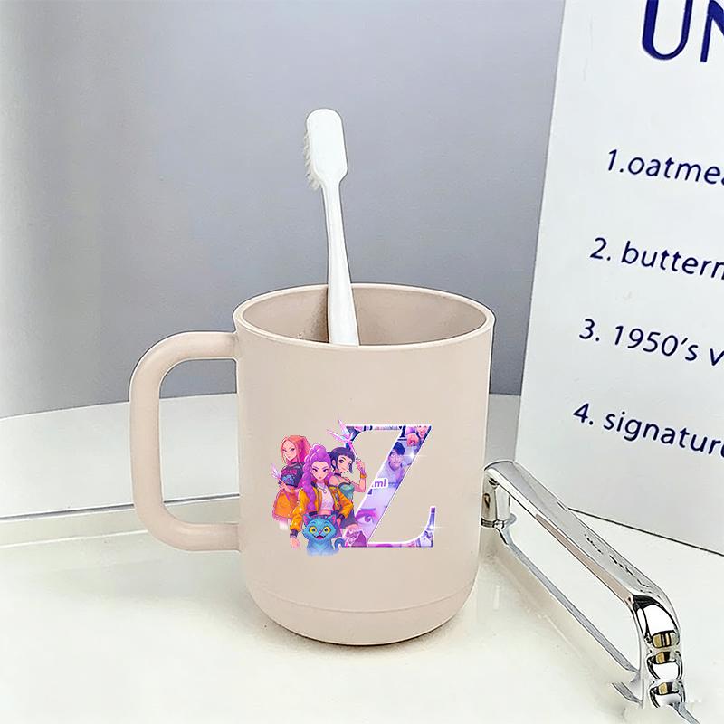 Kpop Demon Hunters Mouthwash Cup Kawaii Portable Toothbrush Cups Home Couple Family Thickened Juice Water Mug Birthday Gift