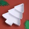 Plastic Fruit Plate Christmas Tree Shape Candy Dish Serving Tray Nuts Dry Fruits Plate  Dessert
