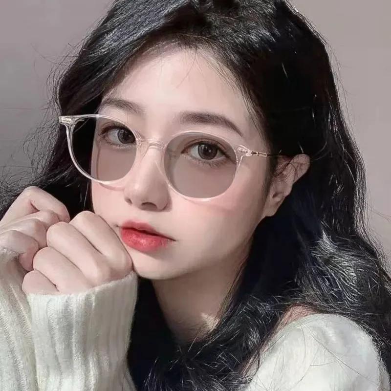 Мужские и женские винтажные фотохромные очки для близорукости, сверхлегкие умные солнцезащитные очки с изменяющимися оттенками, модные очки для близорукости