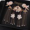 Women Girls Handmade Long Tassel Fashion Chinese Earrings Hair Comb Headwear Sets Hanfu Hair Stick