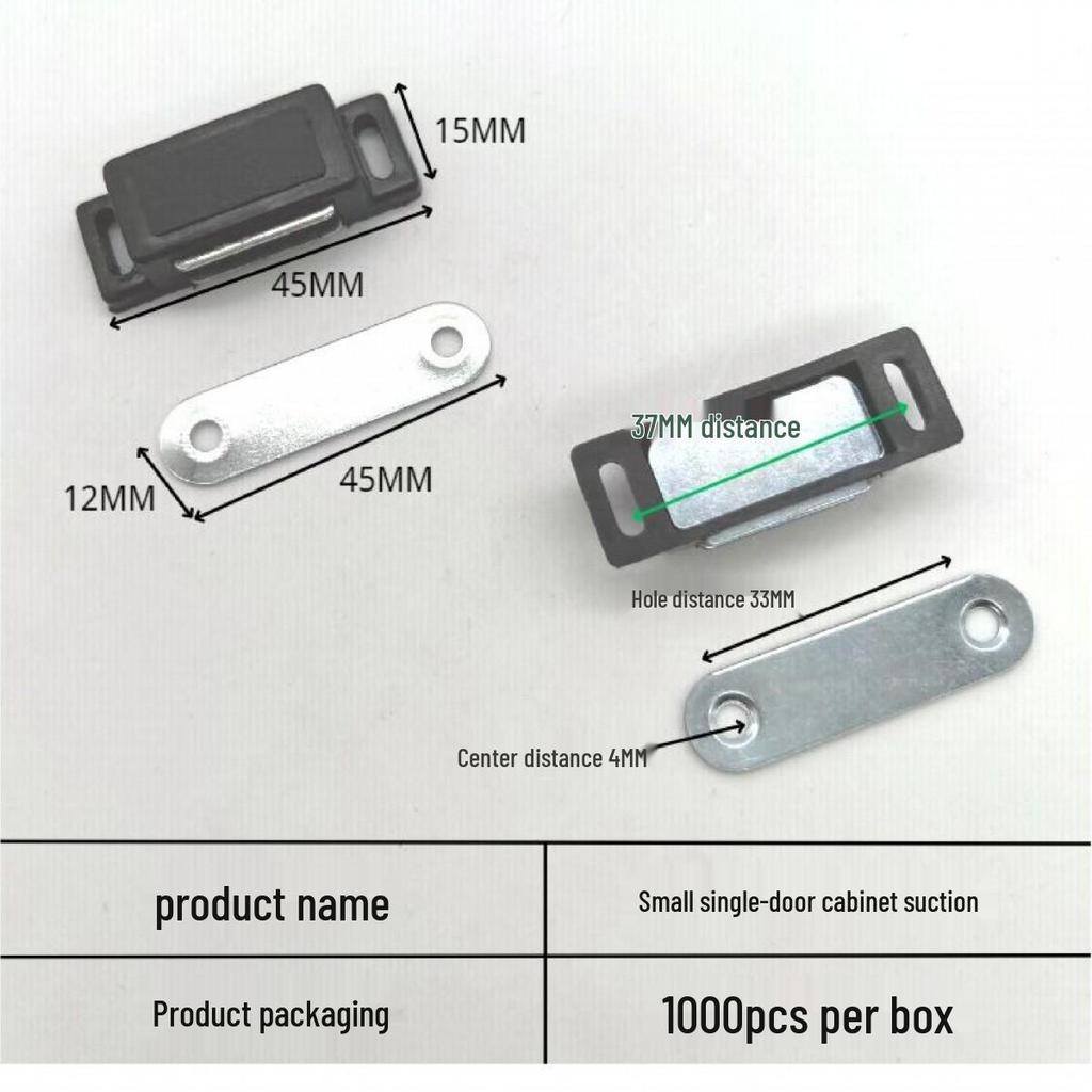 ABS Plastic Single Door Magnetic Catch Clip for Cabinet/Wardrobe