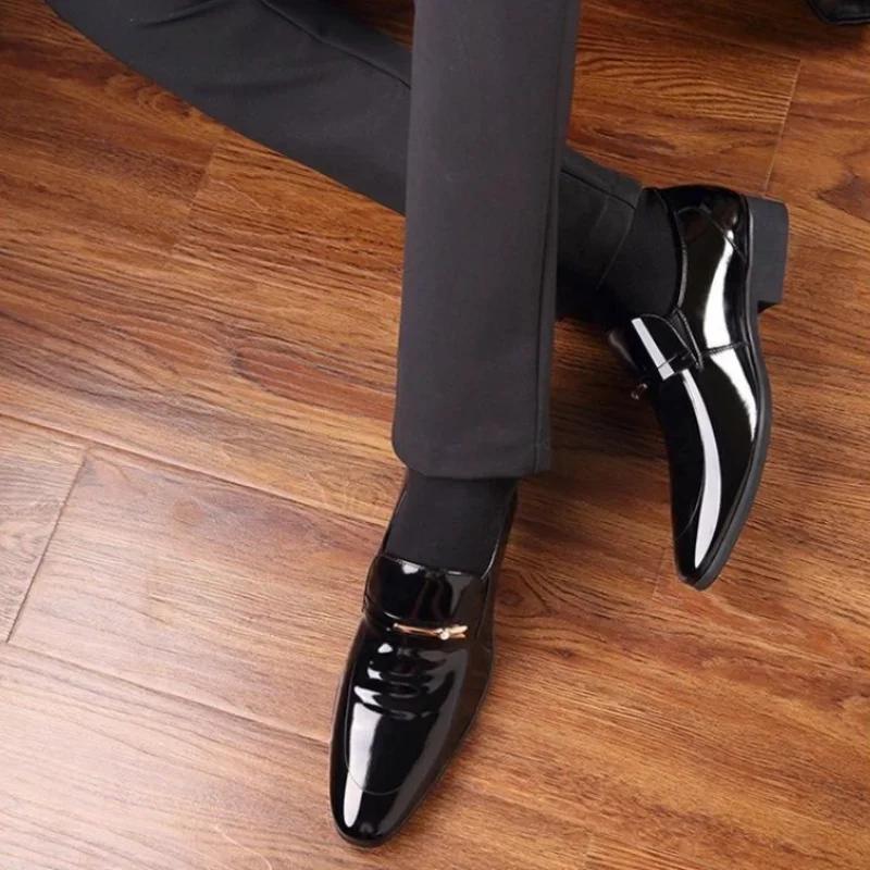 Мужская официальная обувь для офиса, официальная обувь для мужчин, повседневная деловая, весна-осень, офисная, элегантная и классическая, дешевая распродажа одежды