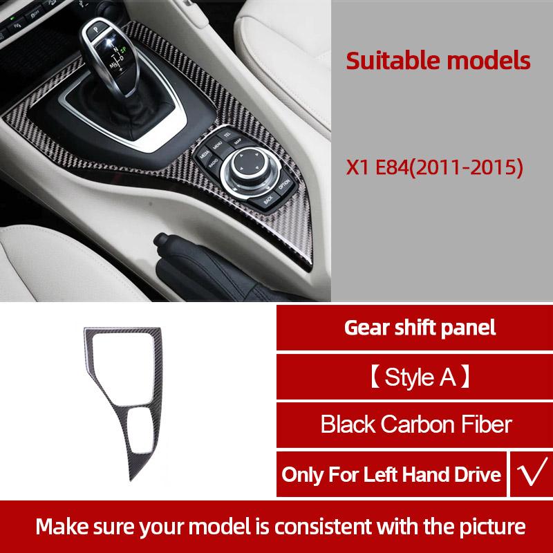 bftws1 For BMW X1 E84 2011-2015 Carbon Fiber Center Console Gear CD Door Panel Trim Sticker Decoration Car Interior Tuning Accessories