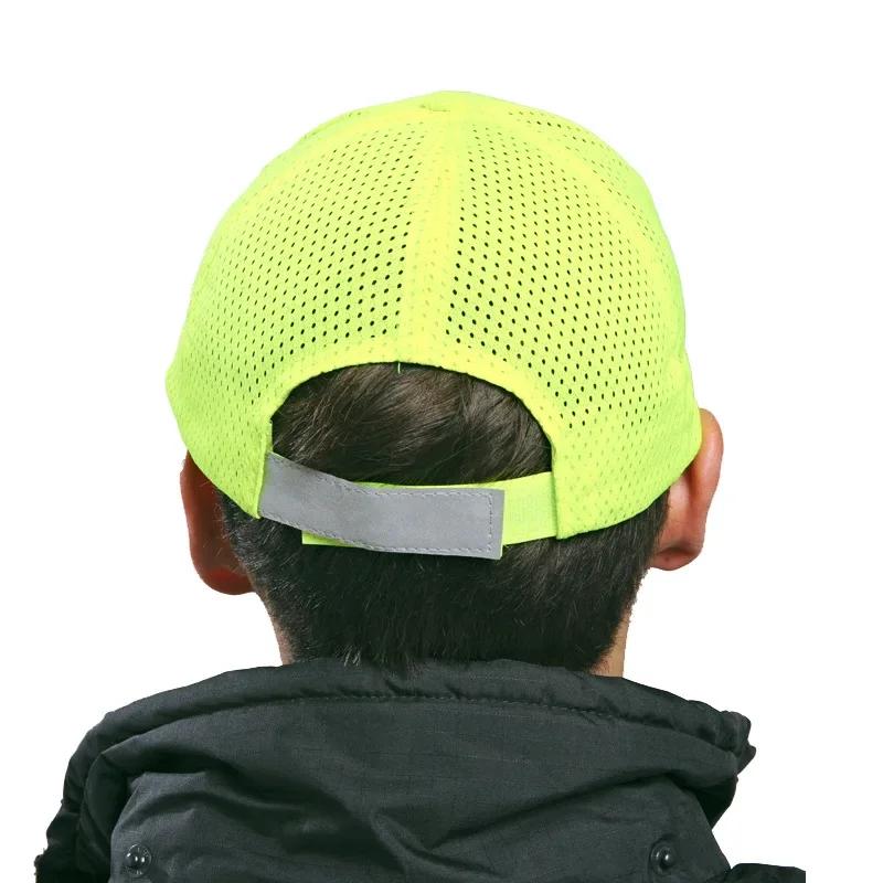 High Visibility Reflective Baseball Cap Yellow Safety Hat Work Safety Helmet Washable Hat Safety Traffic Cap Hard Hat