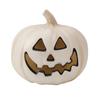 Halloween Pumpkin Lantern Light Up Pumpkin Ornament with Spooky Curved Face for Halloween Party Indoor Outdoor Decor