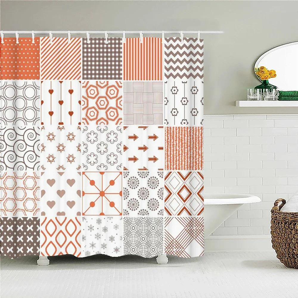 3d Bathroom Curtains Indian Boho Shower Curtains Waterproof Fabric with 12 Hooks Home Decor Washable Bath Screen