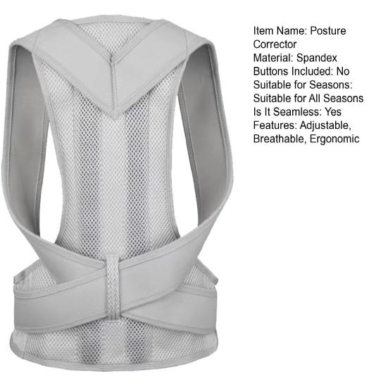 Adjustable Breathable Ergonomic Men Women Back Support Shoulder Brace Anti-hunchback Corrector Strap