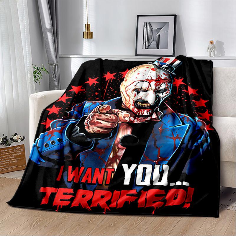 29 Style Terrifier Horror Movie Halloween Gift Soft Plush Blanket,Flannel Throw Blanket for Living Room Bedroom Bed Sofa Cover