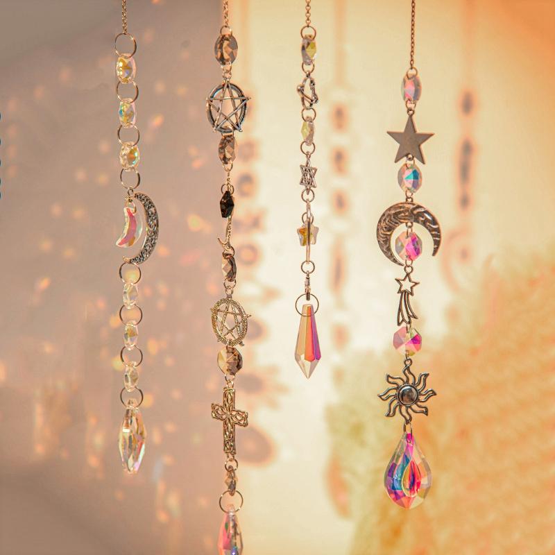 Suncatcher Wind Chimes Outdoor Wind Chimes Garden Decorations Crystals Wind Music Wall Decor Suncatcher Home Decorations