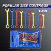 10pcs Mini Spanner Wrenches Set Hand Tool Key Ring Spanner Explosion-proof Pocket British/Metric Type Wrenches