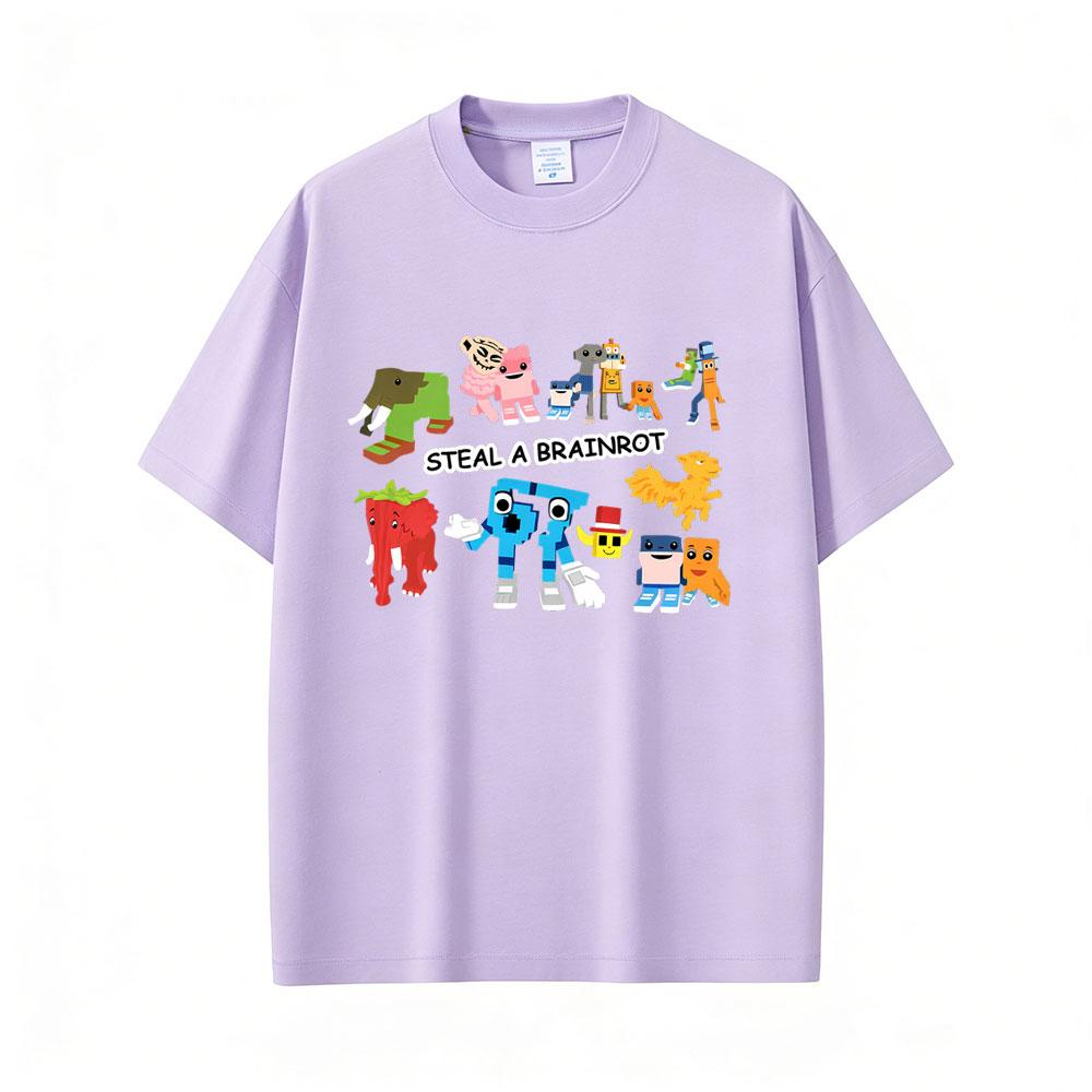 Funny Italian Brainrot Steal A Bratnrot Graphic T Shirt Six Seven 67 Number Print Tshirt Unisex Women Casual Oversized Tshirts