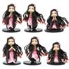 6pcs/Set Anime Demon Slayer Kimetsu no Yaiba figure Kamado Tanjirou Action Figure Agatsuma Zenitsu Nezuko Warrior PVC Model Toys