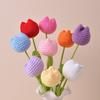 Cotton Knitting Flower Tulips Hand-Knitted Simulation Flower Fashion Flower Bouquet  Home