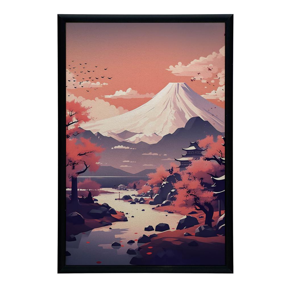 Abstrakcyjny Wulkan Abstrakcyjny Wulkan, 30X40 Cm, Rama Aluminiowa Czarna, Papier Matowy 230 Gsm