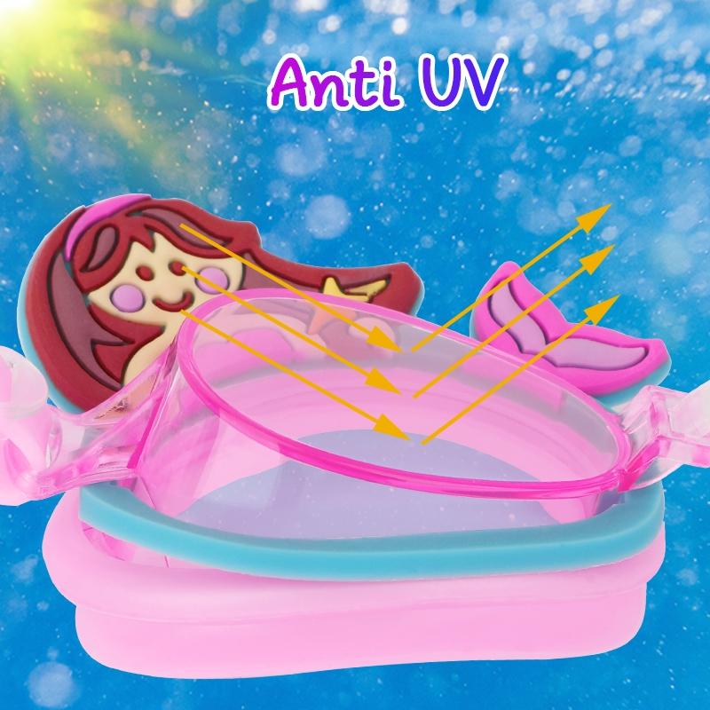 Профессиональные очки для плавания с героями мультфильмов для девочек, очки для плавания с затычкой для ушей, водонепроницаемые противотуманные очки для плавания для детей, подарки