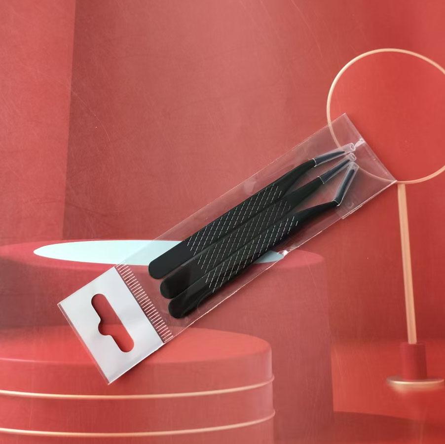Набор мини-пинцетов для наращивания ресниц 'Золотое перо' для лэш-мастеров