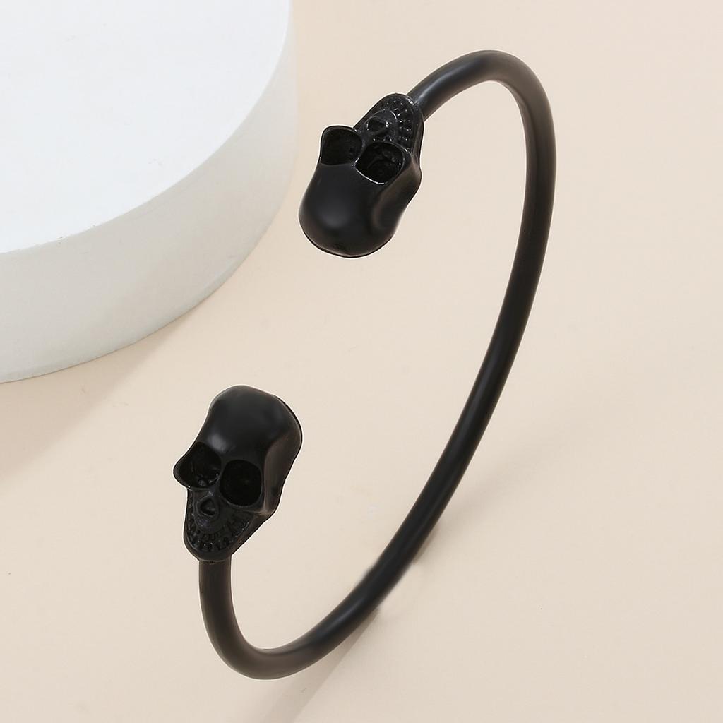 Мужской панк-браслет с черепом – Винтажная металлическая байкерская цепь, Модные готические украшения, Крутые трансграничные хитовые аксессуары