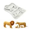 Jungle Animal Mousse Silicone Mold Fondant Cake Border Mould Chocolate Mould Cake Decor Tools Kitchen Baking Accessories X3UC